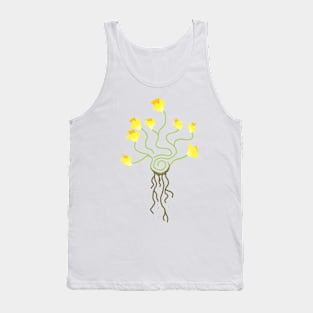 Spiral Flower: Yellow Tank Top